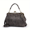 Classic Retro Kiss-Lock Crossbody & Handheld Bag – Nostalgic Kiss-Lock Design and Top Handle