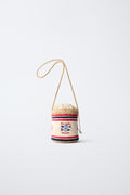 Crocheted fish-shaped crossbody bag