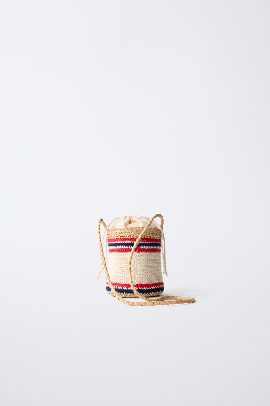 Crocheted fish-shaped crossbody bag