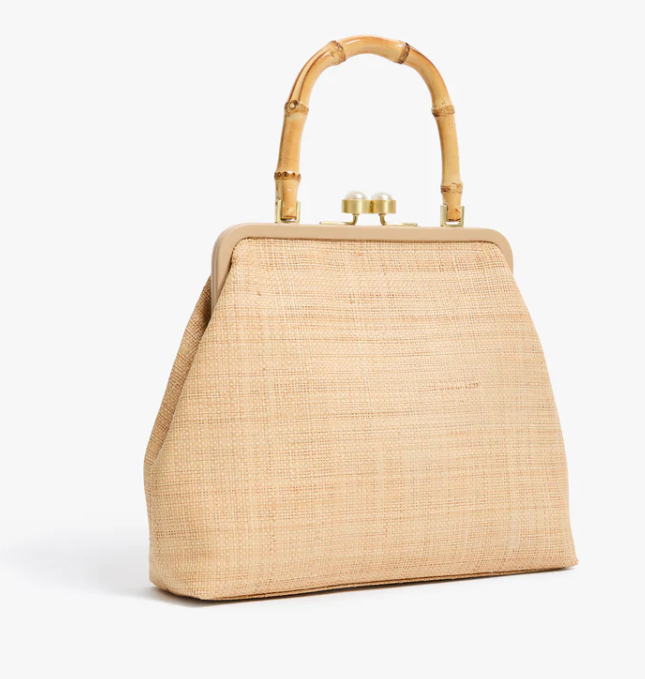 Raffia clasp clutch