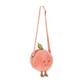 Peach-shaped shoulder bag