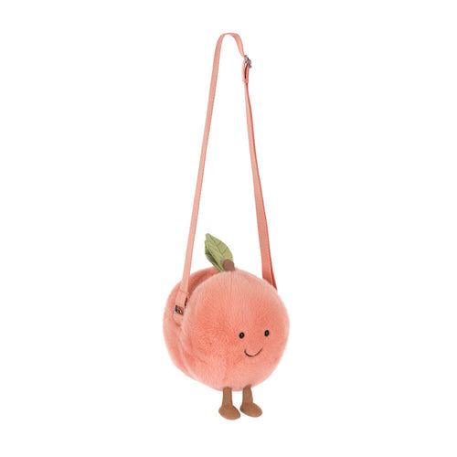 Peach-shaped shoulder bag