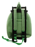 Green Triceratops Rolling Backpack for Kids (with Detachable Plush Toy)