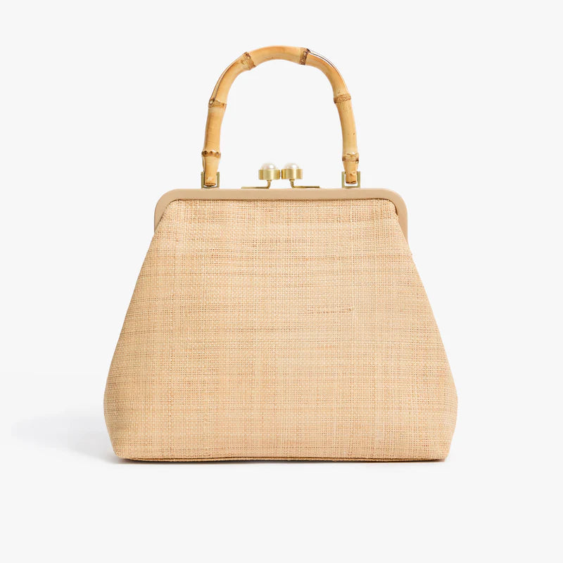 Raffia clasp clutch